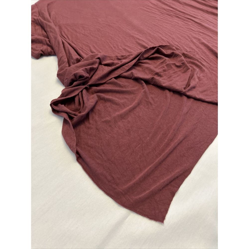 Before You Maroon Grace Blouse Top 100% Cotton Lagenlook Women's Size Medium - Picture 8 of 9